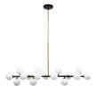 Lampa wisząca żyrandol SPACE Pallero białe klosze ball molekuły czarna sztyca 16xG4 2.5W 