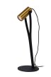 Lampa biurkowa stołowa JANTUANO Lucide ściemniacz czarna regulowana desk lamp black złoty klosz LOFT 1xGU10 5W IP20 (1)