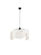 Lampa wisząca ANILO beżowa len/metal tkanina 12W E27