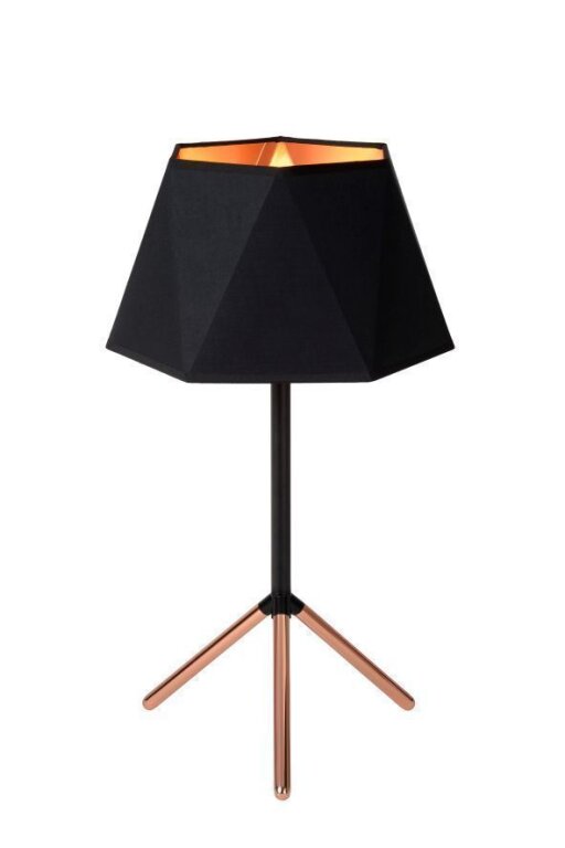 Lampa biurkowa stołowa ALEGRO Lucide czarny klosz w stylu glamour 1xE14 40W IP20 (1)