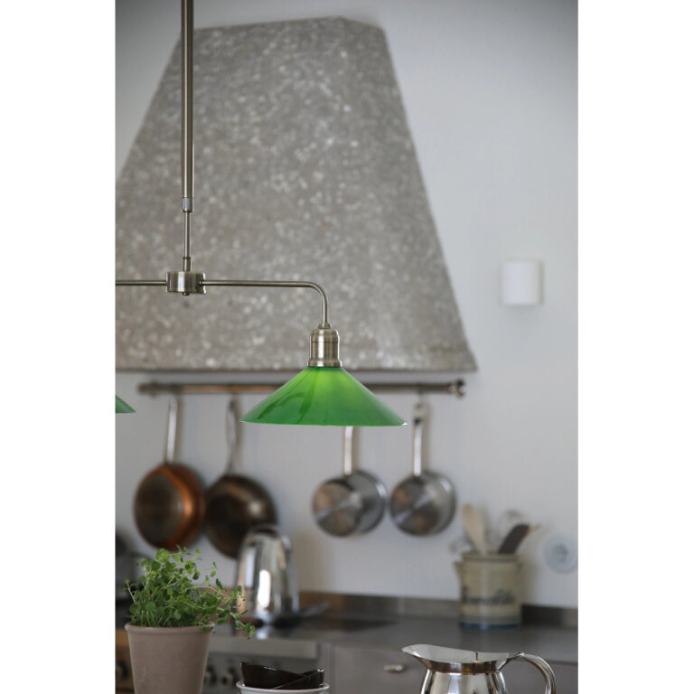 Lampa wisząca 2 punktowa szklana vintage Vela 75cm antyczny mosiądz / zielony 109161 Markslojd (3)