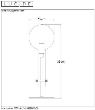 Lampa biurkowa stołowa LONE Lucide złota desk lamp tuba mała LOFT 1xG9 28W IP20 (7)