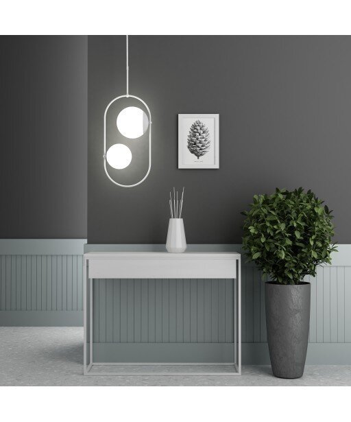 Lampa wisząca sufitowa KOBAN C biała regulowana wysokość biała KULE 2xG9 (2)