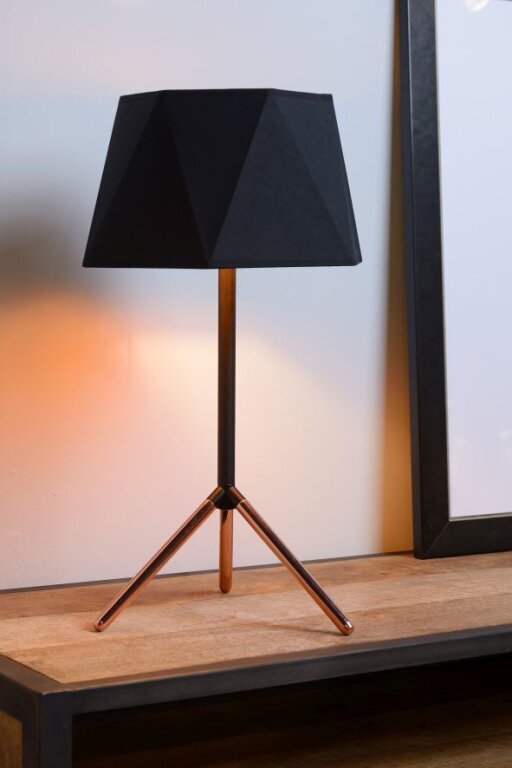 Lampa biurkowa stołowa ALEGRO Lucide czarny klosz w stylu glamour 1xE14 40W IP20 (2)