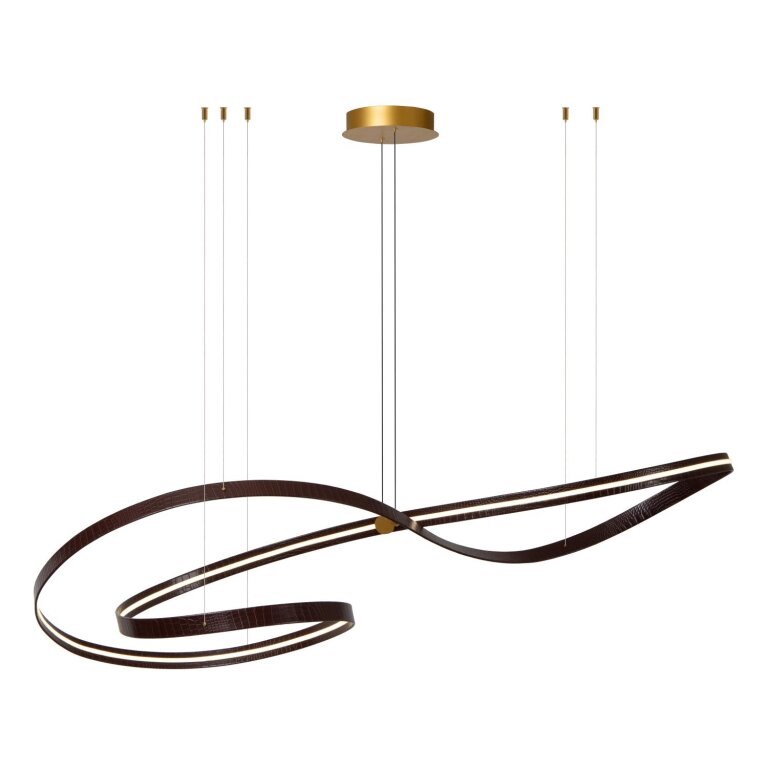 Lampa wisząca duża nad stół SLALOM 13493/68/96 brązowa PILOT (3)