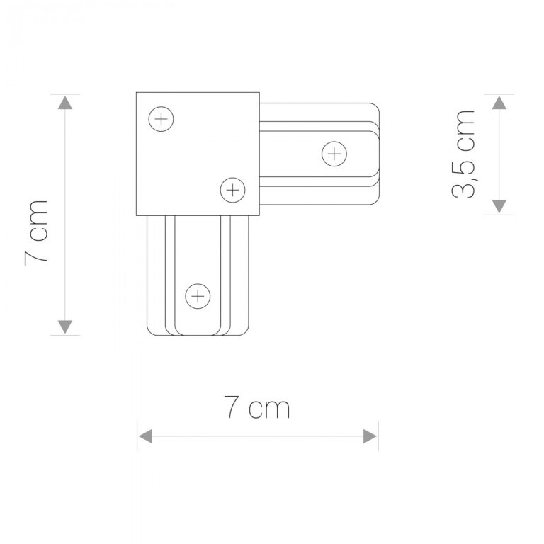  ŁĄCZNIK PROFILE L-CONNECTOR black 9455 Nowodvorski Lighting