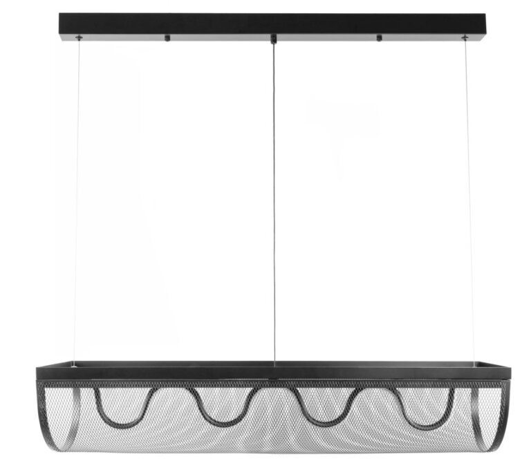 Lampa wisząca sufitowa nad stół OTTAMI podłużna czarna LED (2)