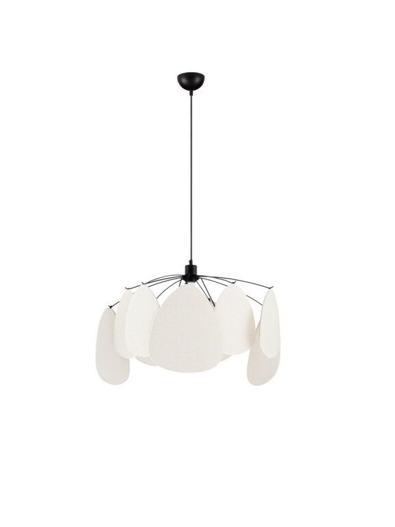 Lampa wisząca ANILO beżowa len/metal tkanina 12W E27 (1)