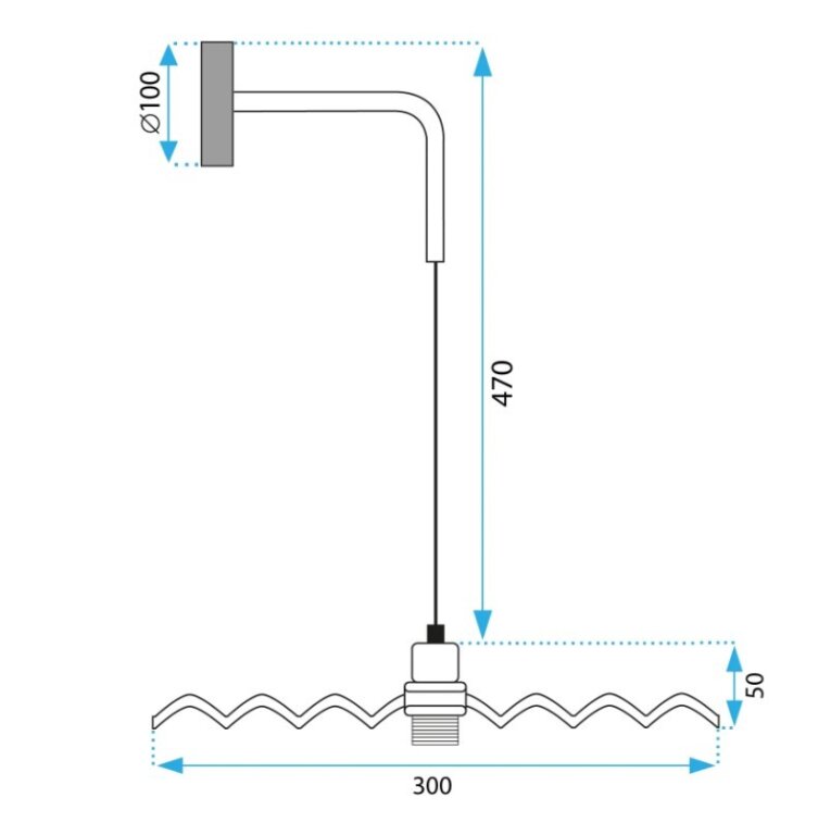 Lampa ścienna kinkiet na wysięgniku czarny OMIO 30cm (7)