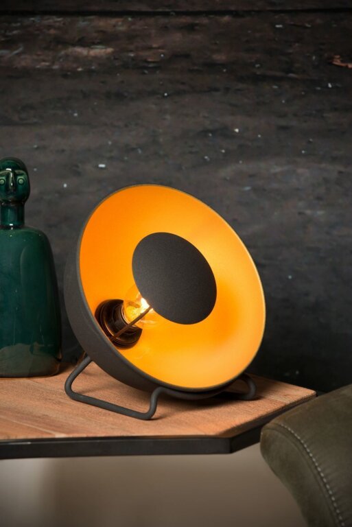 Lampa biurkowa stołowa ALVARO Lucide czarna okrągła ball kula w stylu LOFT 1xE14 25W IP20 (2)
