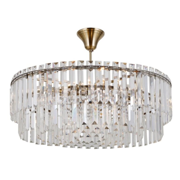 Mosiężna lampa wisząca plafon kryształy/glamour Buena PND-22320-8-ABRMosiężna lampa wisząca plafon kryształy/glamour Buena PND-22320-8-ABR
