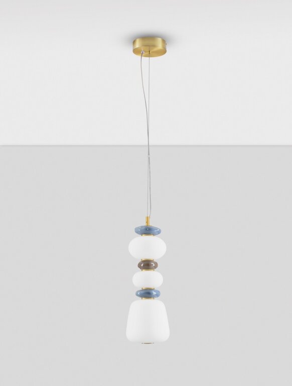 Lampa wisząca nad stół biała LED długa do kuchnia OLAP 20W (2)