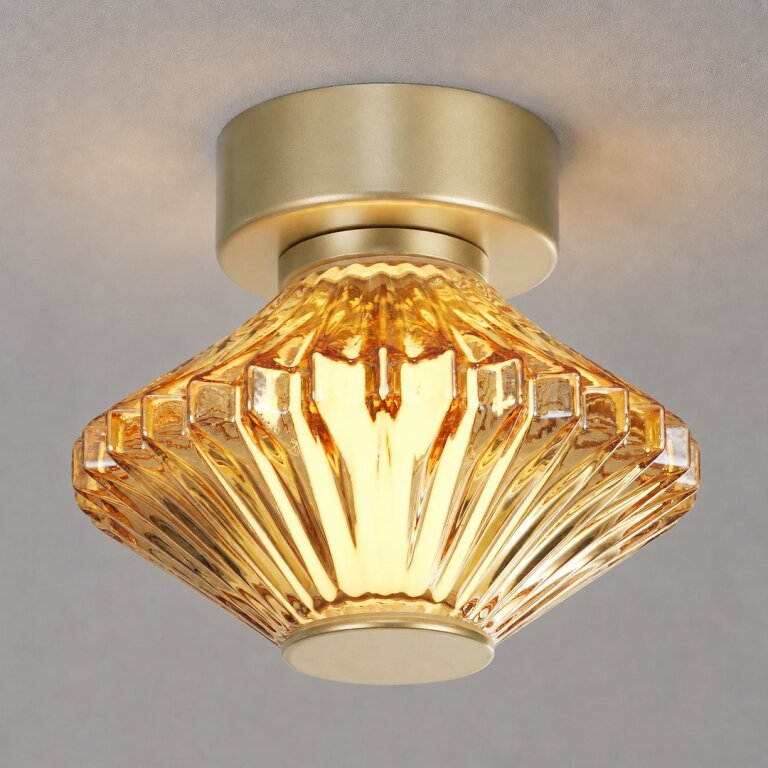 Lampa sufitowa / kinkiet Padre 6W LED złoty szklany Millagro ML2795 (2)