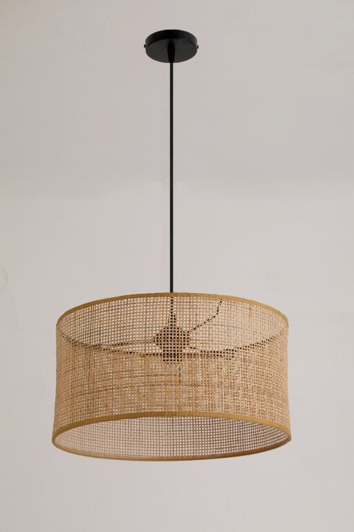 Rattanowa lampa wisząca RENNI N sufitowa naturalna abażur 40cm STYL BOHO (2)