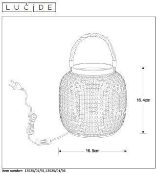 Lampa biurkowa stołowa SAFIYA Lucide biała ogrągła ball kula w stylu retro dzbanek uchwyt 1xE14 25W IP20 (4)